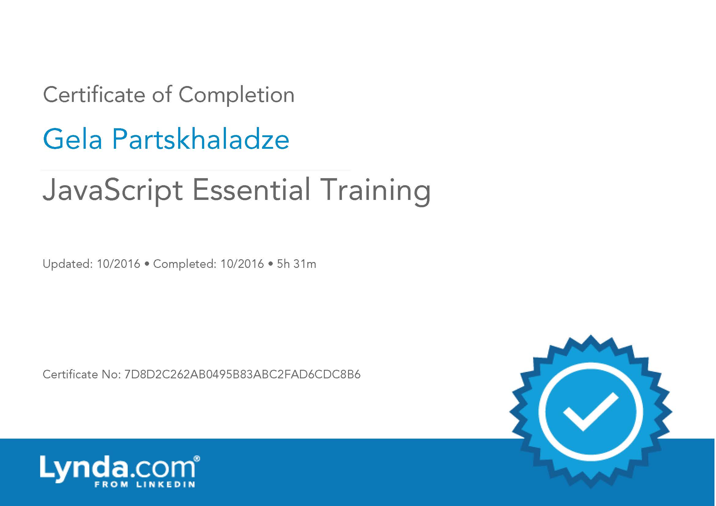 JavaScript Essential Training