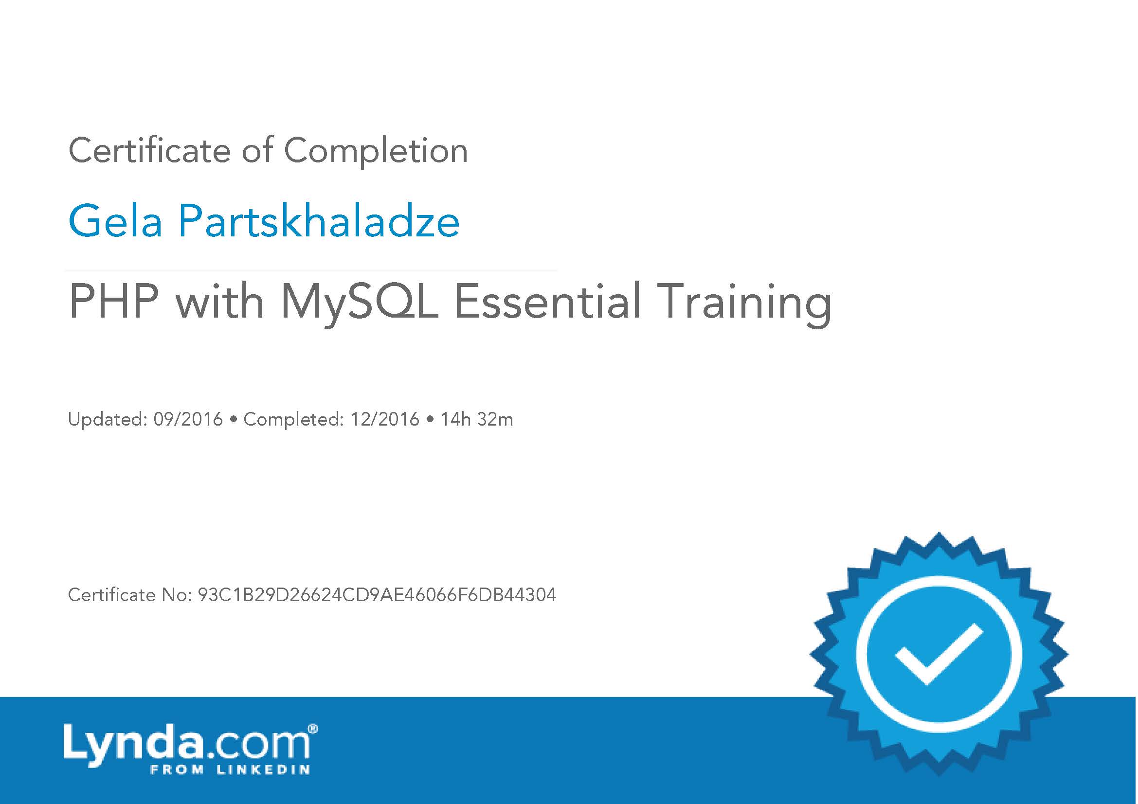 PHP with MySQL Essential Training